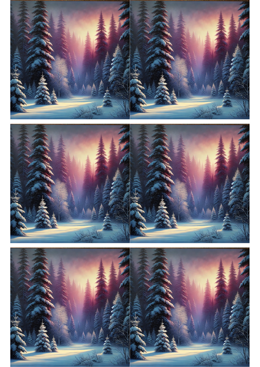 Sticker Sheet Winter Forest Collage Cat. No. 1892