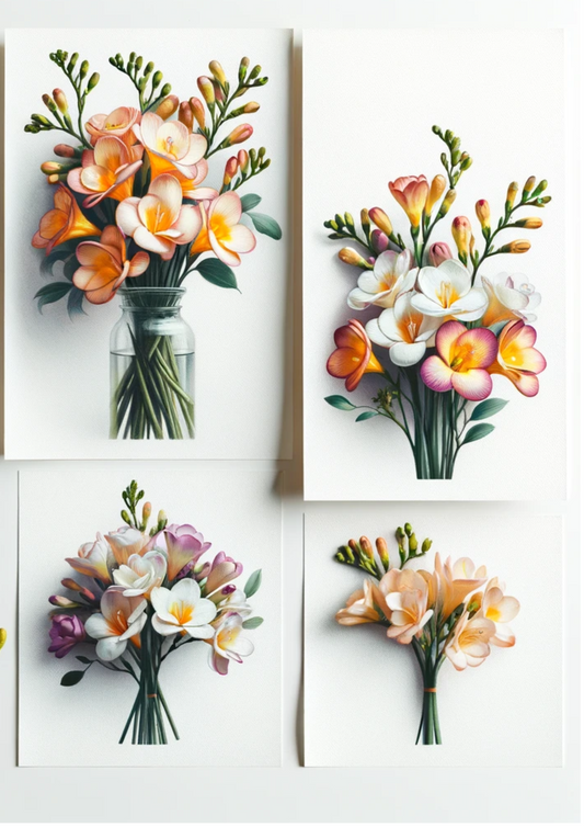 Sticker Sheet – Freesia Bouquets Full Cat No. 1030
