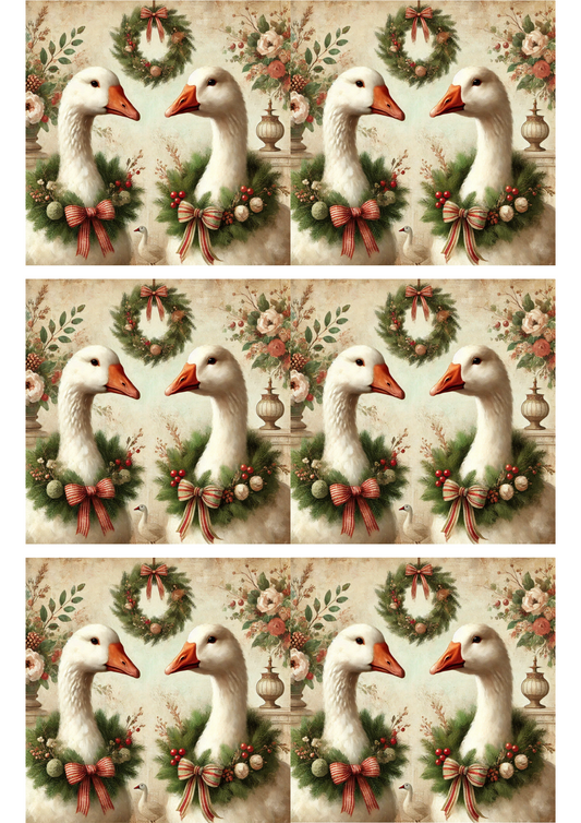 Sticker Sheet – Christmas Geese 2 Collage Cat. No. 2995