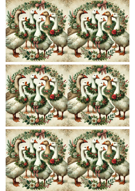 Sticker Sheet – Christmas Geese Collage Cat. No. 2993