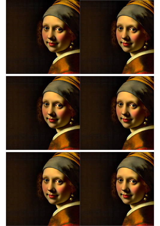 Klistremerkeark Kvinne i Rembrandt-stil Collage Kat. nr. 1912