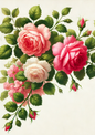 Wall Art Poster / Greeting Card / Sticker Sheet – Rose Garland Full Cat. No. 1915