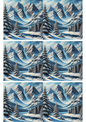 Wall Art Poster / Greeting Card / Sticker Sheet – Mountain Landscape In Winter Collage Cat. No. 1920