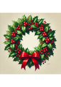 Stickerbogen – Weihnachtskranz, vollständig, Kat.-Nr. 3010