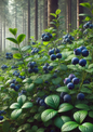 Wall Art Poster / Greeting Card / Sticker Sheet – Berries In The Forest Full Cat. No. 1286