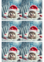 Stickerbogen Igel in Weihnachtsmütze Collage Kat. Nr. 1984