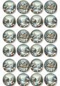 Wall Art Poster / Greeting Card / Sticker Sheet – Winter Landscapes In Circles Collage Cat. No. 3027