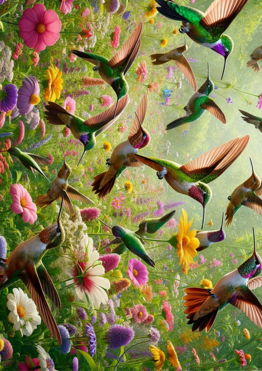 Sticker Sheet – Hummingbirds In The Meadow Full Cat No. 1120
