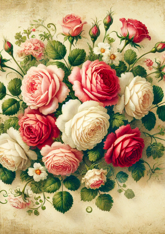 Sticker Sheet Colorful Roses Full Cat. No. 2019