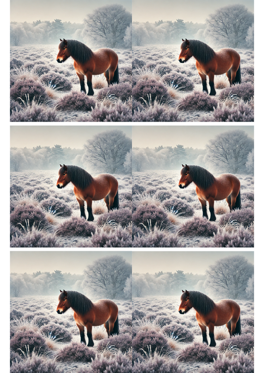 Sticker Sheet – Horse In Heather Field Collage Cat. No. 2753