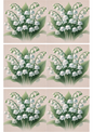 Wall Art Poster / Greeting Card / Sticker Sheet – Lilies of the Valley Collage Cat. No. 2026