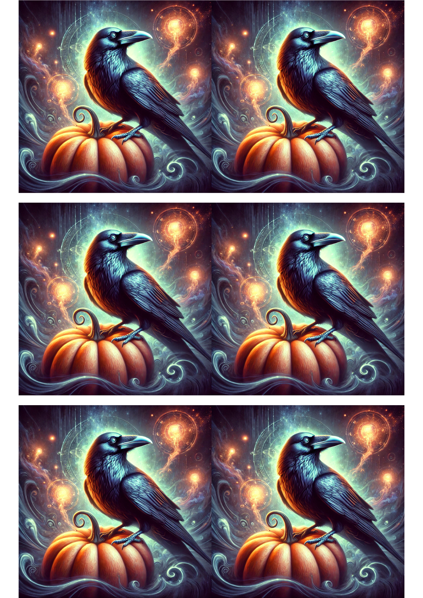 Sticker Sheet – Raven Halloween Collage Cat. No. 2851