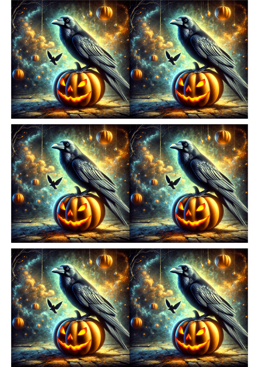 Sticker Sheet – Raven Halloween 2 Collage Cat. No. 2853