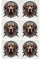 Stickerbogen – Labrador im Gothic-Stil, Collage, Kat.-Nr. 2060