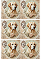 Wall Art Poster / Greeting Card / Sticker Sheet – Labrador Shabby Chic Collage, Cat. No. 2064
