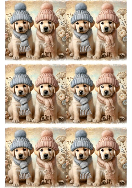 Sticker Sheet – Labrador in Winter Collage Cat. No. 2861