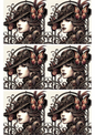 Wall Art Poster / Greeting Card / Sticker Sheet – Woman In Gothic Style Collage, Cat. No. 2068