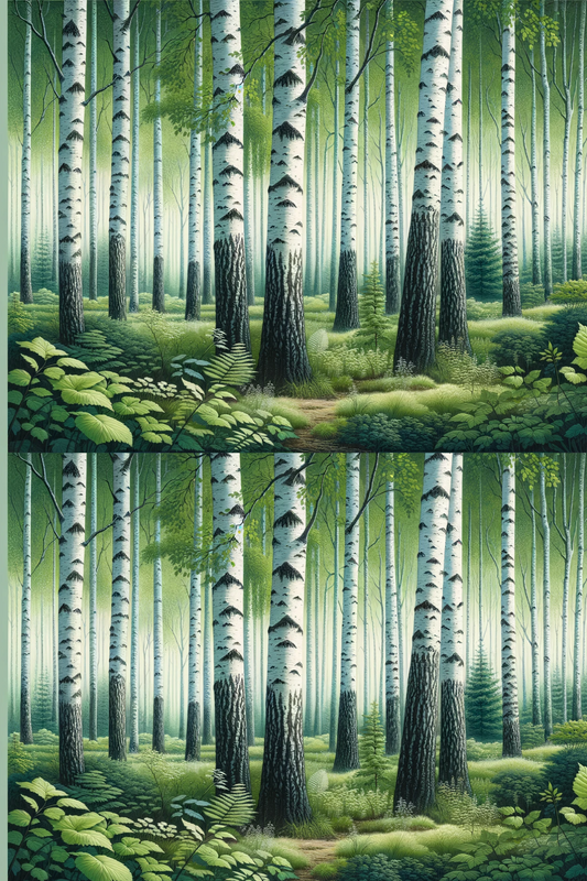 Sticker Sheet – Birch Forest Collage Cat. No. 183