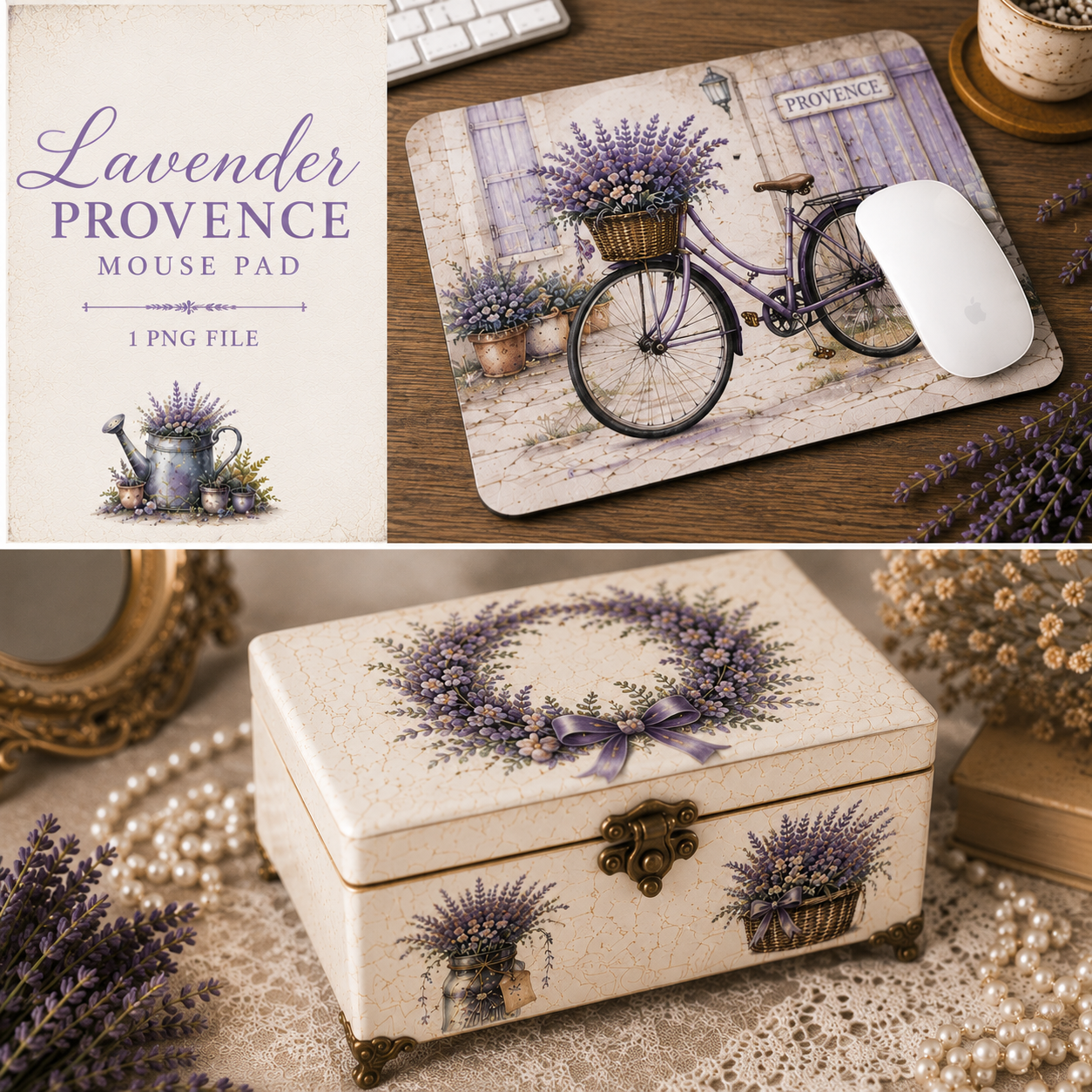 Lavender Printables & Clipart Bundle – 84 Digital Files, 48 A4 Sheets + 36 Cliparts for Crafts (Instant Download)