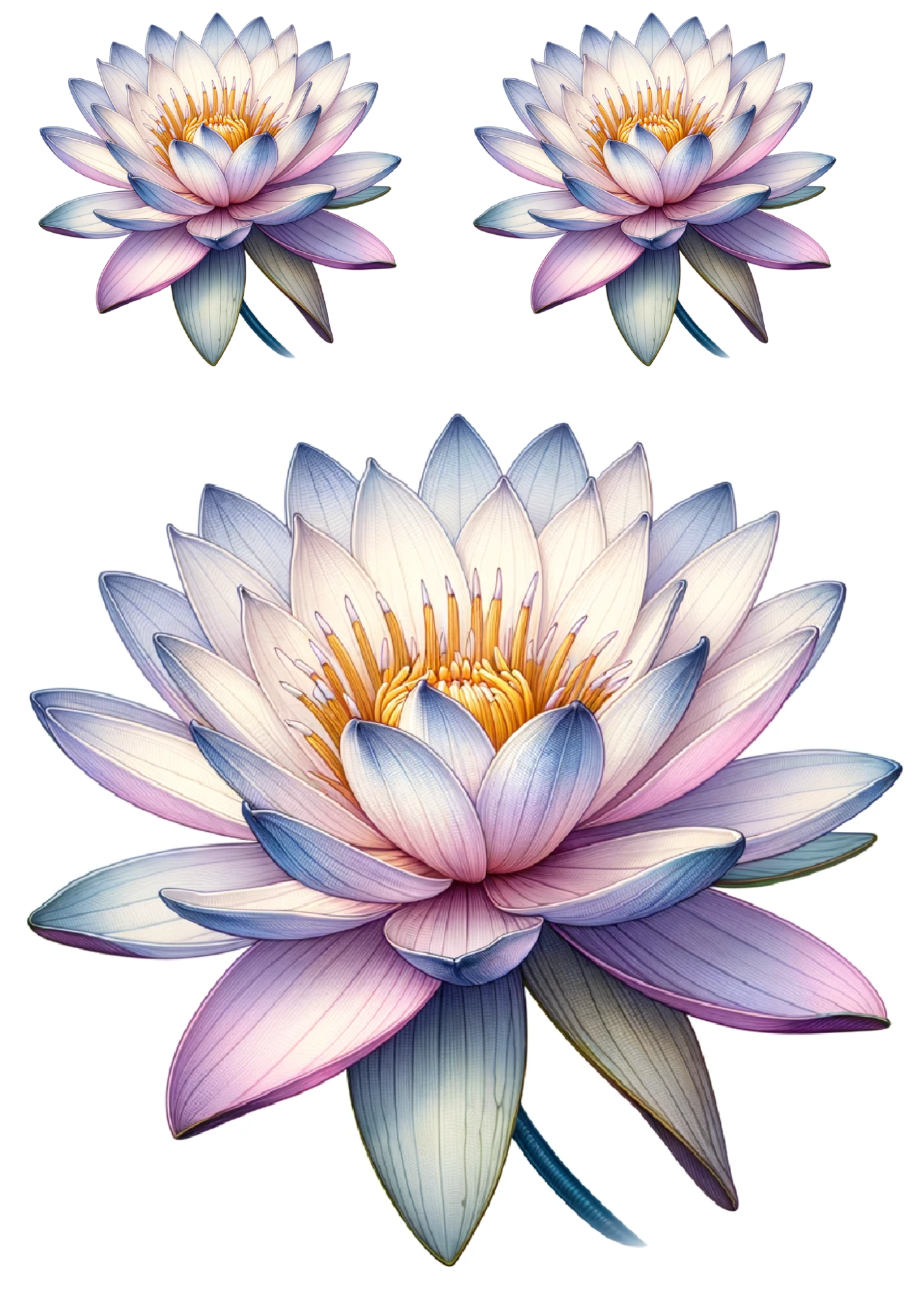 Sticker Sheet – Water Lily Collage Cat No. 741