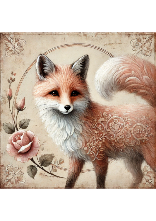 Sticker Sheet – Fox Shabby Chic Full, Cat. No. 2093