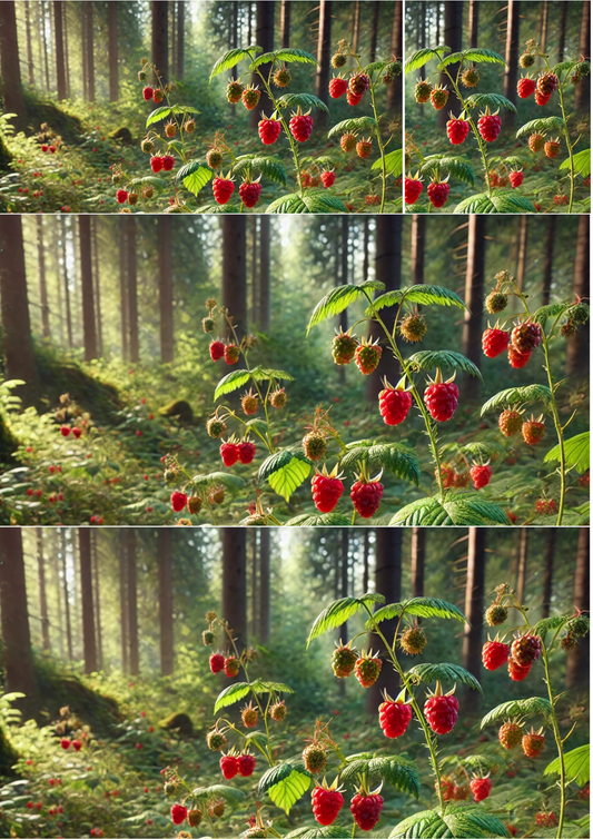 Sticker Sheet Wild Raspberries Collage Cat. No. 1327