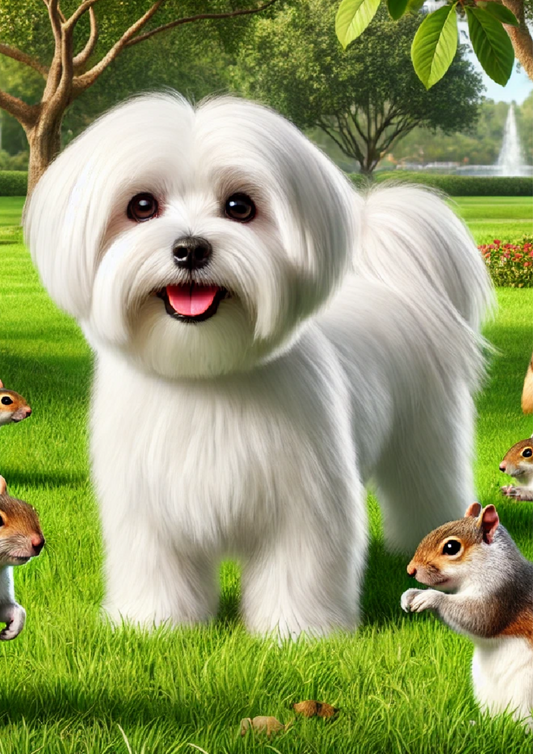 Sticker Sheet Maltese Dog In The Park Full Cat. No. 1332