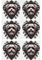 Wall Art Poster / Greeting Card / Sticker Sheet – Maltese Gothic Style Collage, Cat. No. 2120