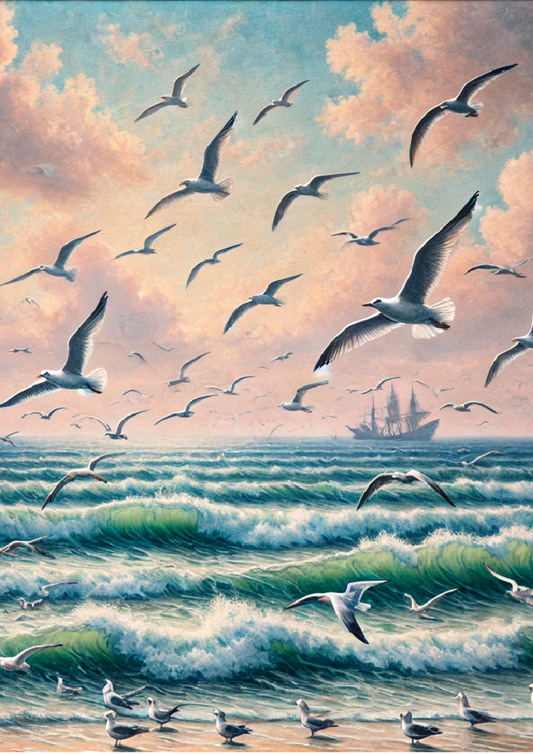 Sticker Sheet Seagulls By The Sea Full Cat. No. 1338