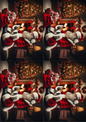 Stickerbogen Weihnachtsmann-Collage Kat. Nr. 1536
