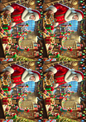 Stickerbogen Weihnachtsmann macht Geschenke Collage Kat. Nr. 1552
