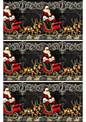 Wall Art Poster / Greeting Card / Sticker Sheet – Santa In Sleigh Collage, Cat. No. 2138