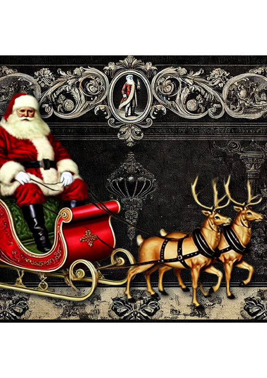 Sticker Sheet – Santa In Sleigh Full, Cat. No. 2139