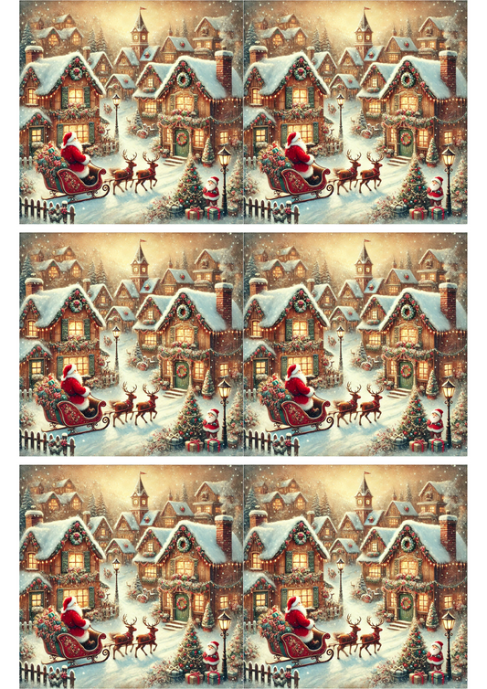 Sticker Sheet – Santa In The Village 2 Collage Cat. No. 2759