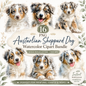 Australian Sheppard Dog Clipart Set: 16 PNG, Transparent Background Clipart(Instant Download)