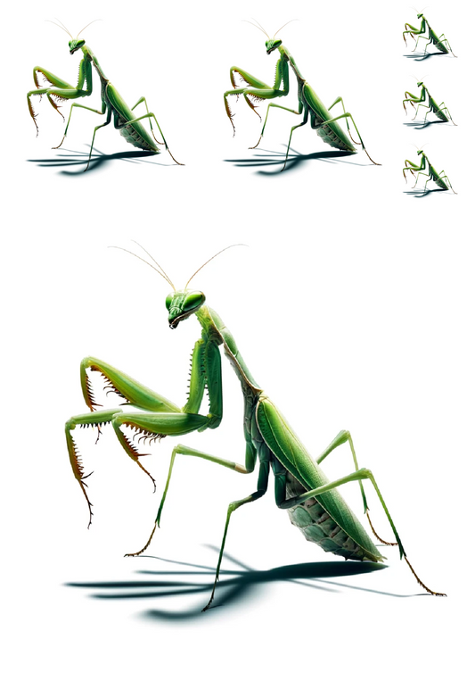 Sticker Sheet – Mantis Collage Cat No. 1055
