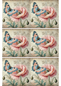 Stickerbogen – Schmetterlings- und Mohnblumen-Collage im Shabby-Chic-Stil, Kat.-Nr. 2144