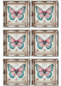 Stickerbogen – Schmetterling im Rahmen, Shabby Chic Collage, Kat. Nr. 2148