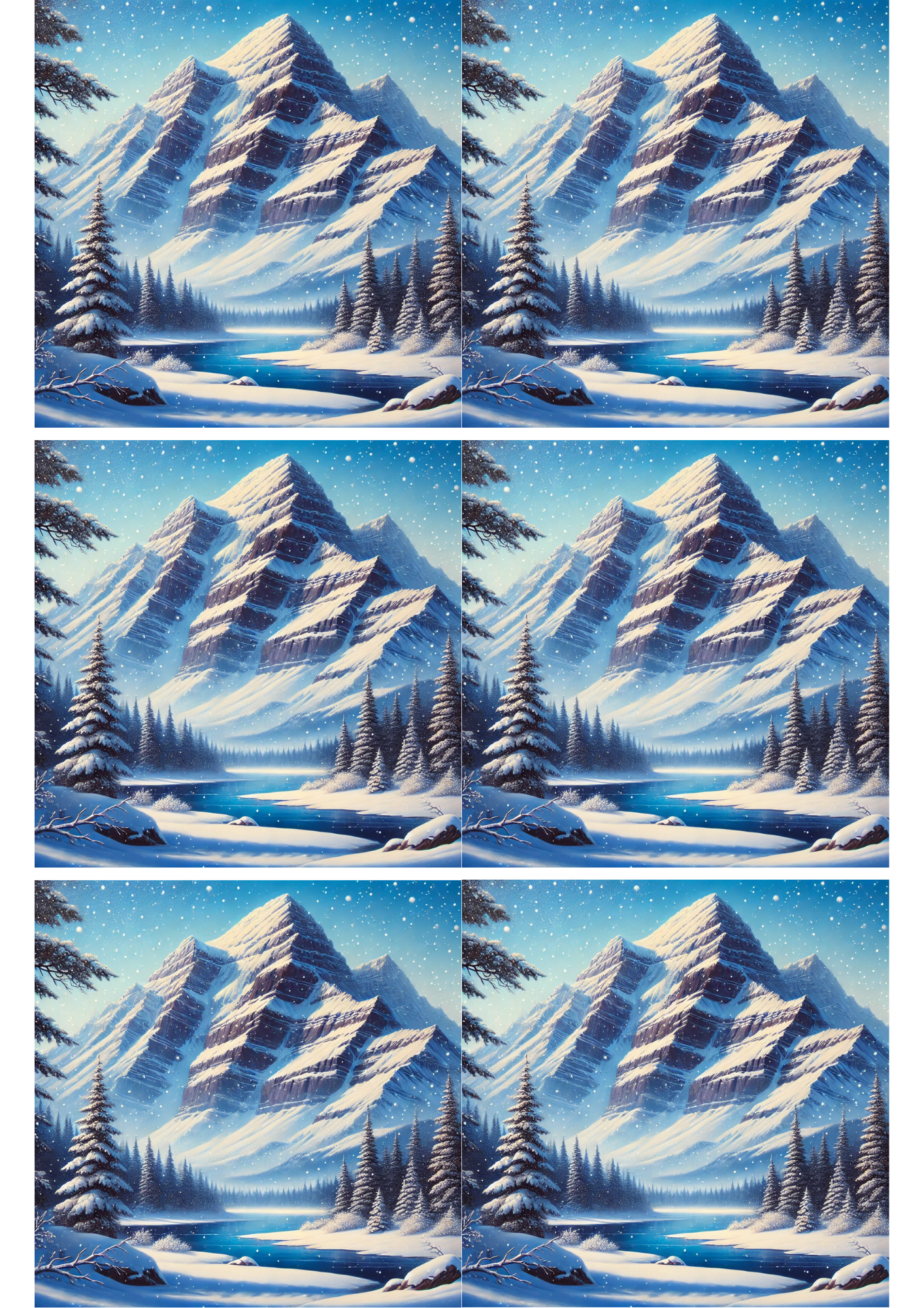 Sticker Sheet – Mountains Collage, Cat. No. 2154
