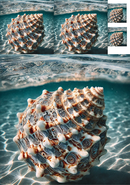 Sticker Sheet Seashell In The Sea Collage Cat. No. 1351