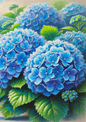 Aufkleberbogen – Blaue Hortensien, Kat.-Nr. 2173