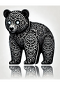 Stickerbogen – Kleiner Bär im Gothic-Stil, vollständige Kat.-Nr. 2392