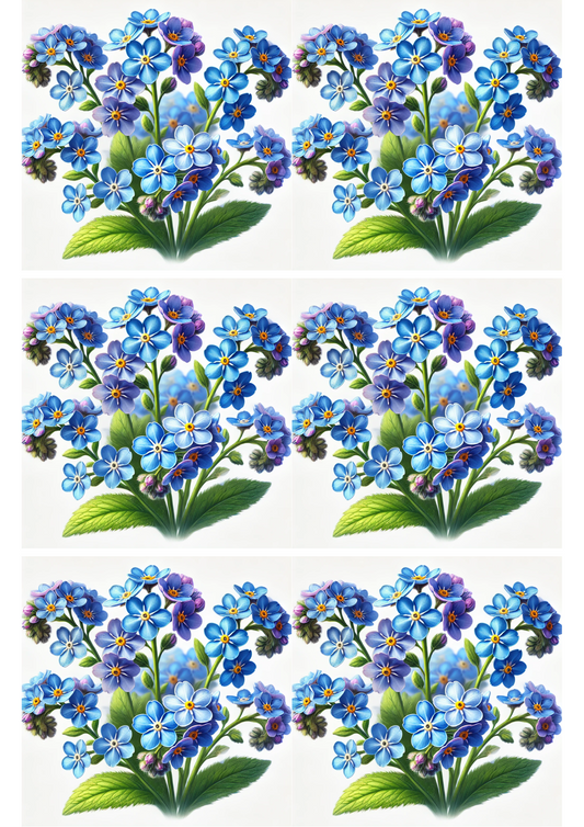 Sticker Sheet – Forget-me-nots 3 Collage, Cat. No. 2178