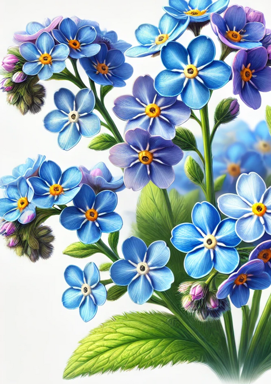 Sticker Sheet – Forget-me-nots 3 Full, Cat. No. 2179