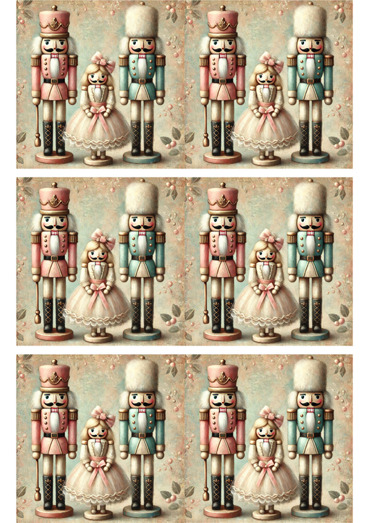 Sticker Sheet – Nutcracker Schabby Chic Collage Cat. No. 3065