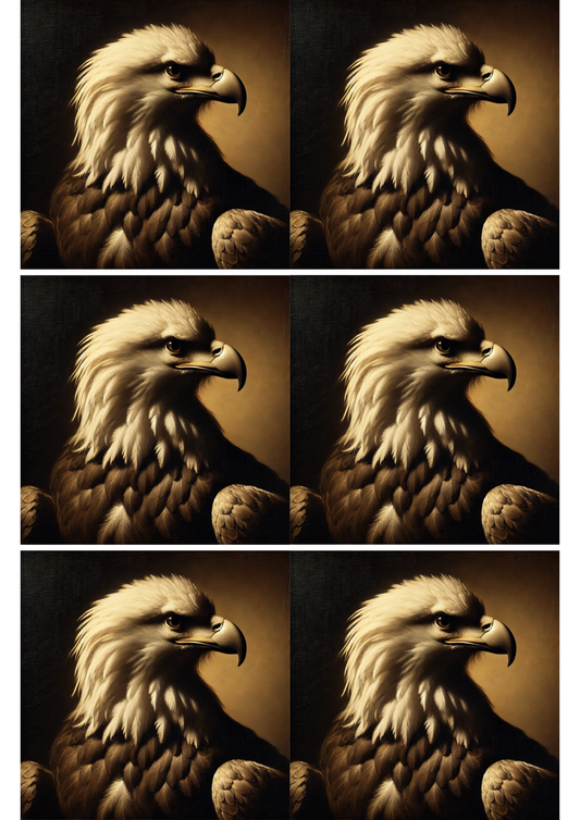 Sticker Sheet – Eagle In The Style Of Rembrandt Collage, Cat. No. 2202
