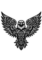 Aufkleberbogen Adler im gotischen Stil, vollständige Kat.-Nr. 1442
