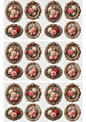 Stickerbogen – Collage „Rosen in barocken Ovalen“, Kat.-Nr. 3083