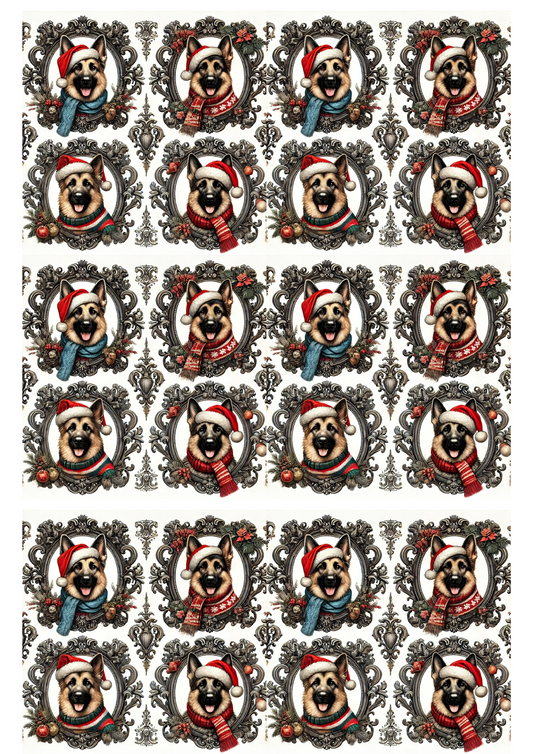 Sticker Sheet – Sheepdog In Baroque Style Collage Cat. No. 3087