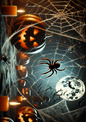 Wall Art Poster / Greeting Card / Sticker Sheet – Halloween Spider Full Cat. No. 1635
